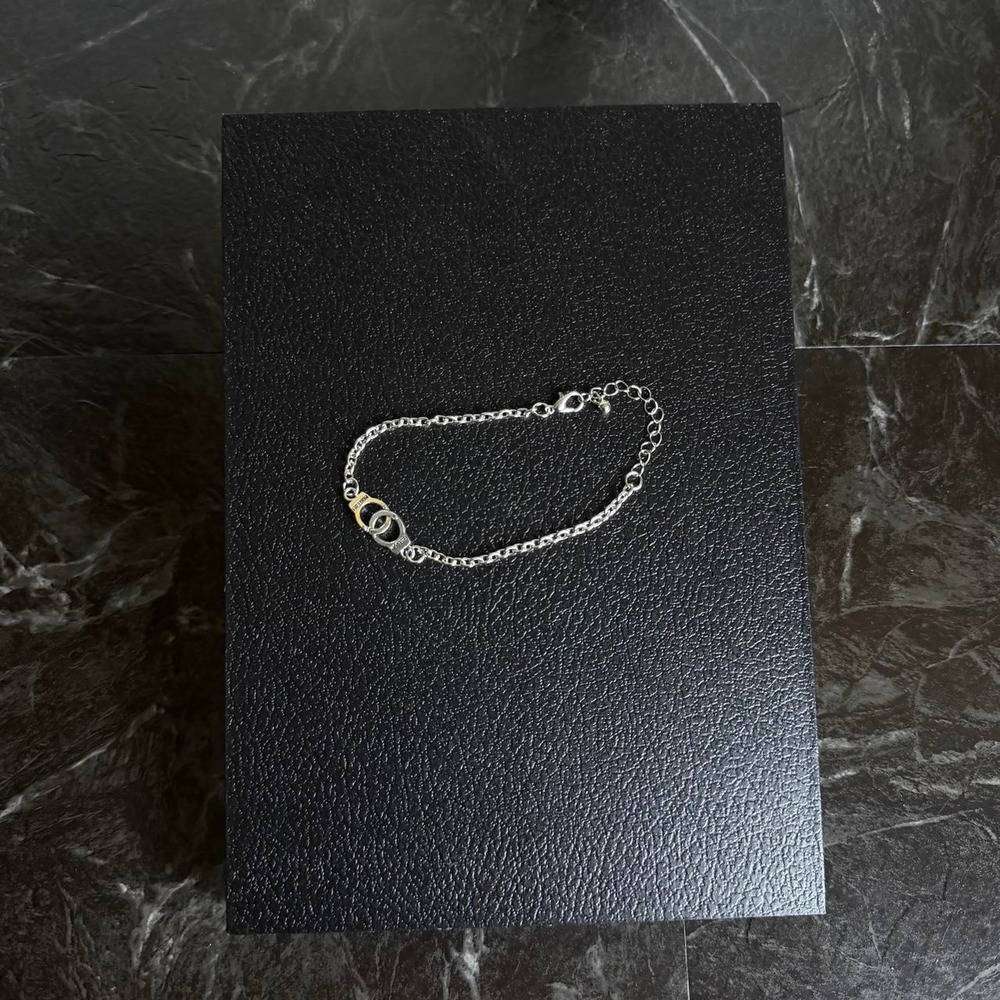 Silver Chrome Steel Y2k Handcuff Chain Bracelet Brand New